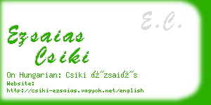 ezsaias csiki business card